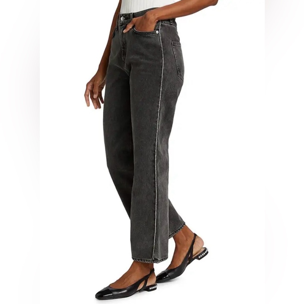 Veronica Beard DYLAN ankle high rise straight leg jeans
